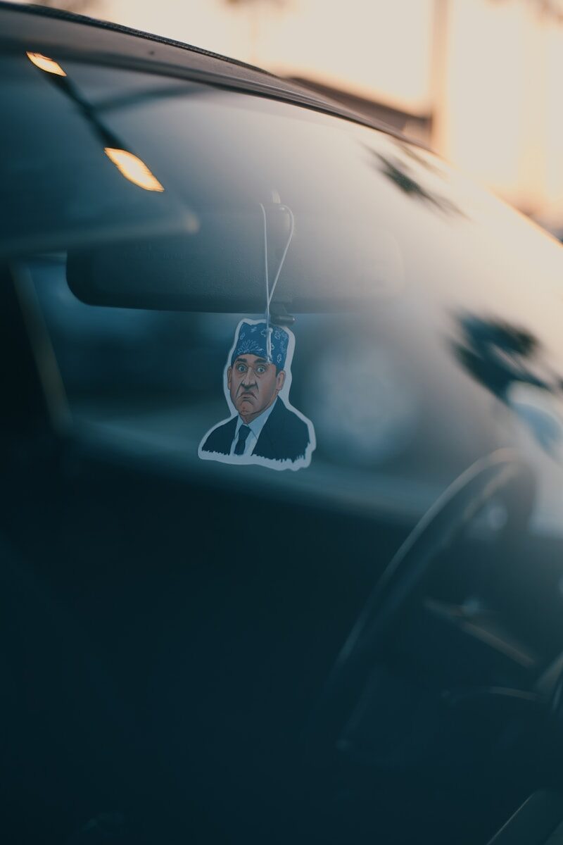 white and black butterfly pendant