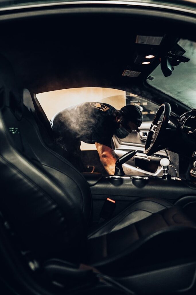 How to Properly Shampoo Car Seats: Revitalize Your Car Interior With These 6 Car Shampoos 1 man in black t-shirt driving car