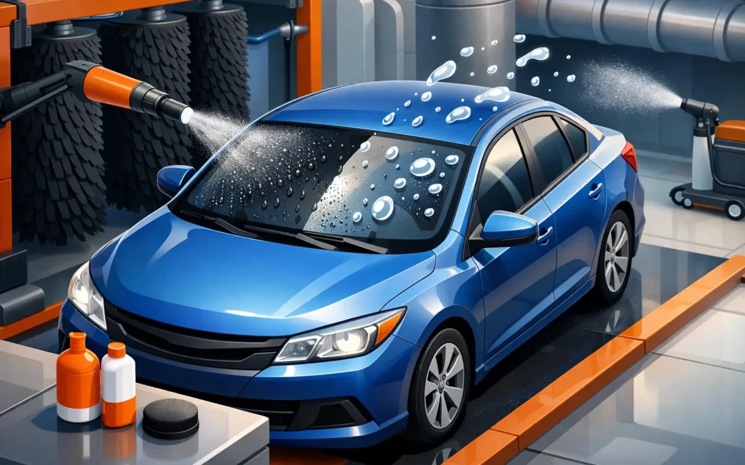 Water Repellent Windshield Treatment at Car Wash